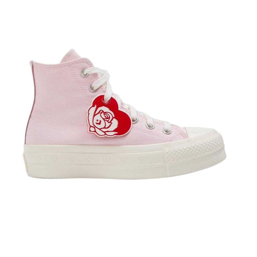 Converse Womens/Ladies All Star Canvas Platform High Top Trainers / Berry